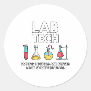 Sticker Rond Laboratoire des technologies de laboratoire