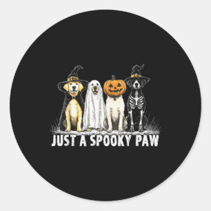 Sticker Rond Laboratoire D'Halloween De Retriever De Paw Labrad