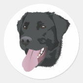 Sticker Rond Laboratoire noir (Devant)