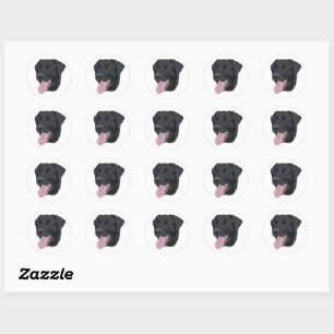 Sticker Rond Laboratoire noir