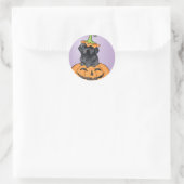 Sticker Rond Laboratoire noir d'Halloween (Sac)