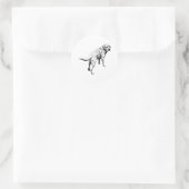 Sticker Rond Laboratoire Sur Épaule, Queue En Mouvement (Sac)