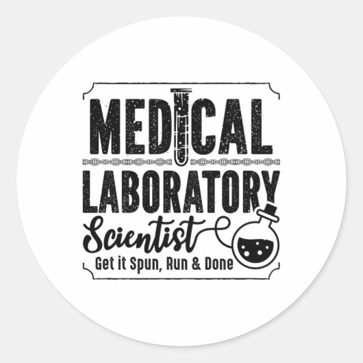 Sticker Rond Laboratoire Technician Medical Laboratory Scientis (Devant)