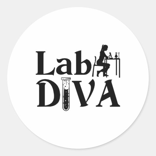 Sticker Rond Laboratoire technique (Devant)