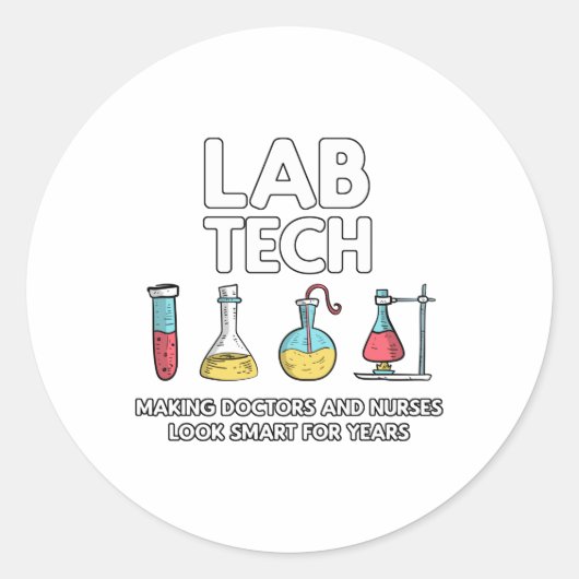 Sticker Rond Laboratoire technique (Devant)
