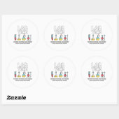 Sticker Rond Laboratoire technique (Feuille)