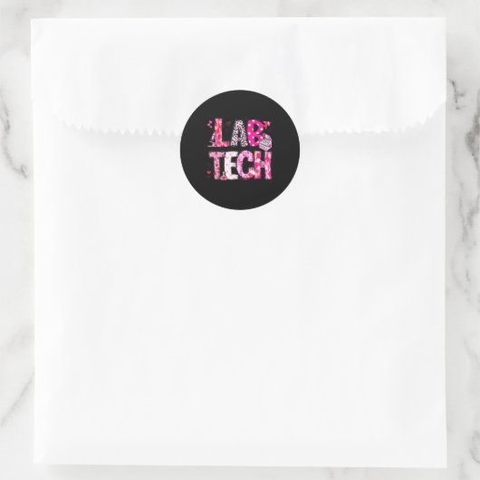 Sticker Rond Laboratory Tech Valentines Day Medical Lab Tech La (Sac)
