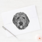 Sticker Rond Labradoodle (Enveloppe)