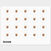 Sticker Rond Labradoodle australien (Feuille)
