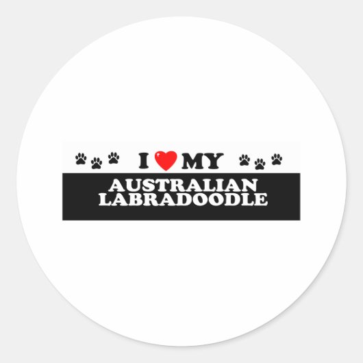 STICKER ROND LABRADOODLE AUSTRALIEN (Devant)