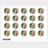 Sticker Rond Labradoodle Goldendoodle (Feuille)