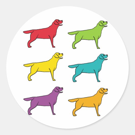 Sticker Rond Labrador (Devant)