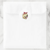 Sticker Rond Labrador avec Bandana (Sac)