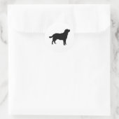Sticker Rond Labrador Black Standing Lab Silhouette (Sac)