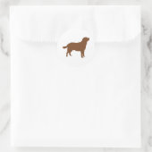 Sticker Rond Labrador Brown Standing Lab Silhouette (Sac)