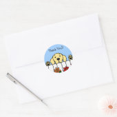 Sticker Rond Labrador jaune vous observant (Enveloppe)