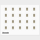 Sticker Rond Labrador Lady Dog Crown Shield_1 (Feuille)