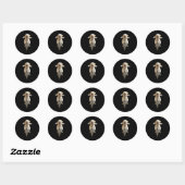 Sticker Rond Labrador Retriever (Feuille)