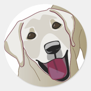 Sticker Rond Labrador Retriever