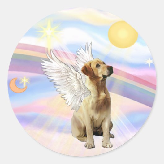 Sticker Rond Labrador Retriever (Devant)
