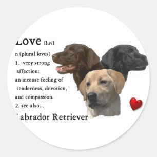 Sticker Rond Labrador Retriever Art Don