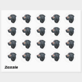 Sticker Rond Labrador Retriever avec pansement (Feuille)