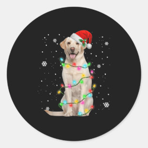 Sticker Rond Labrador Retriever Chiens Arbre Noël Sweat Noël Xm