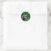 Sticker Rond Labrador Retriever (choc) Peace (Sac)