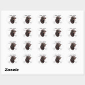Sticker Rond Labrador Retriever (chocolat) Histoire Conception (Feuille)