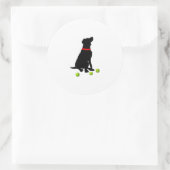 Sticker Rond labrador retriever dog wityellow (Sac)