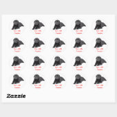 Sticker Rond Labrador Retriever Puppy Live With Passion Stick (Feuille)
