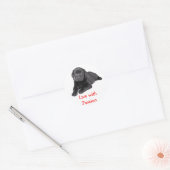 Sticker Rond Labrador Retriever Puppy Live With Passion Stick (Enveloppe)