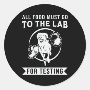 Sticker Rond Labrador The Lab For Testing Retriever Amoureux de