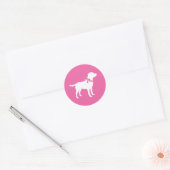 Sticker Rond Labrador Theme Chien Baby shower Pink Lab (Enveloppe)