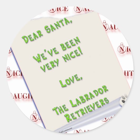 Sticker Rond LabradorpluralNice (Devant)