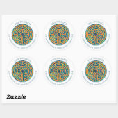 Sticker Rond LABYRINTH II - Gros scellés d'enveloppes d'adresse (Feuille)