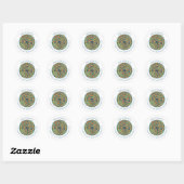 Sticker Rond LABYRINTH II - Petits joints d'enveloppe blancs (Feuille)