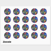 Sticker Rond Labyrinthe (Feuille)