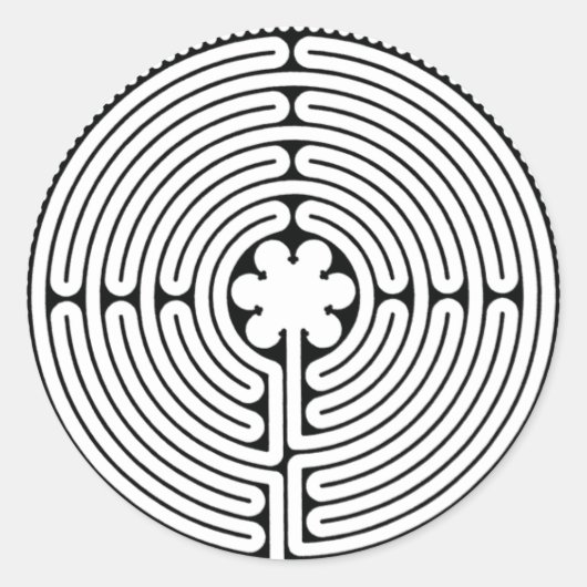 Sticker Rond Labyrinthe (Devant)