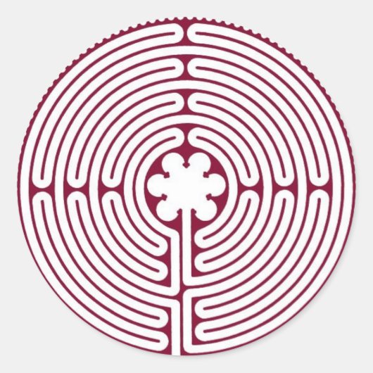 Sticker Rond Labyrinthe (Devant)