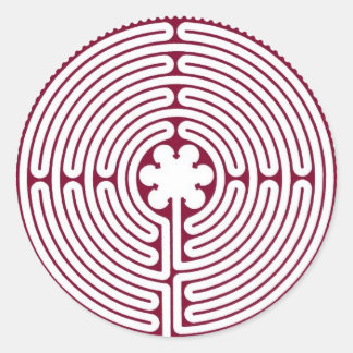 Sticker Rond Labyrinthe