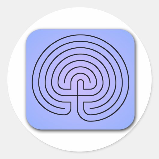 Sticker Rond Labyrinthe classique (Devant)