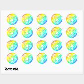 Sticker Rond labyrinthe d'amour (Feuille)