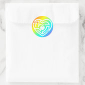 Sticker Rond labyrinthe d'amour (Sac)