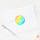Sticker Rond labyrinthe d'amour (Enveloppe)