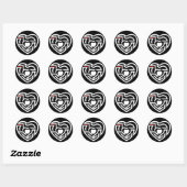 Sticker Rond labyrinthe d'amour (Feuille)