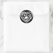 Sticker Rond labyrinthe d'amour (Sac)