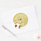 STICKER ROND LABYRINTHE HYPER (Enveloppe)