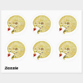 STICKER ROND LABYRINTHE HYPER (Feuille)