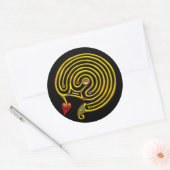STICKER ROND LABYRINTHE HYPER (Enveloppe)